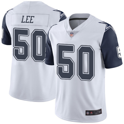 Men Dallas Cowboys Limited White Sean Lee #50 Rush Vapor Untouchable NFL Jersey